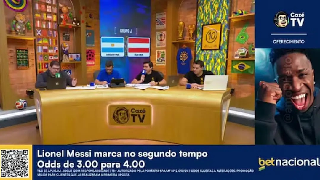 Bets: Ministério da Justiça investiga CazéTV por possível publicidade abusiva