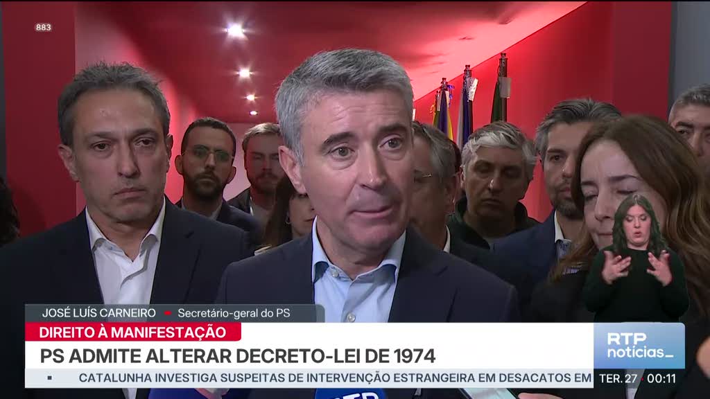 PS admite alterar lei da manifestação de 1974