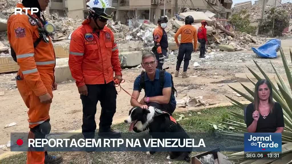 Cão venezuelano colaborou com a GNR nas buscas por sobreviventes