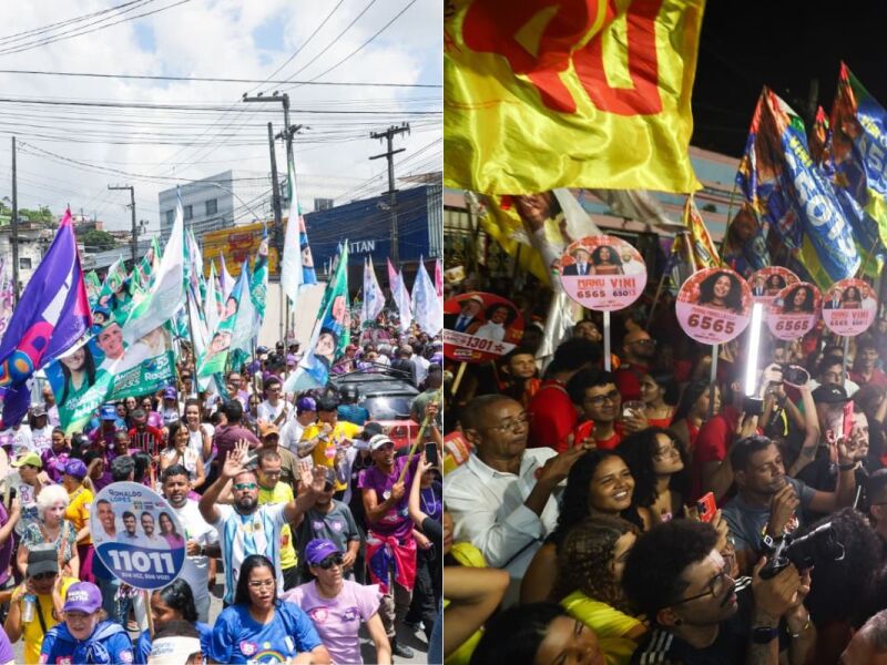 Raquel Lyra e João Campos adotam estratégias diferentes na primeira semana de campanha eleitoral