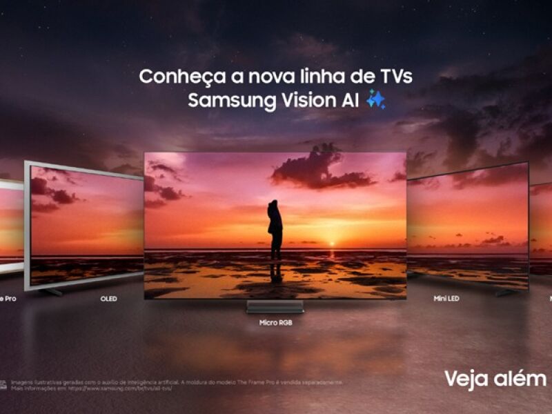 Samsung anuncia novo portfólio premium de TVs Vision AI no Brasil