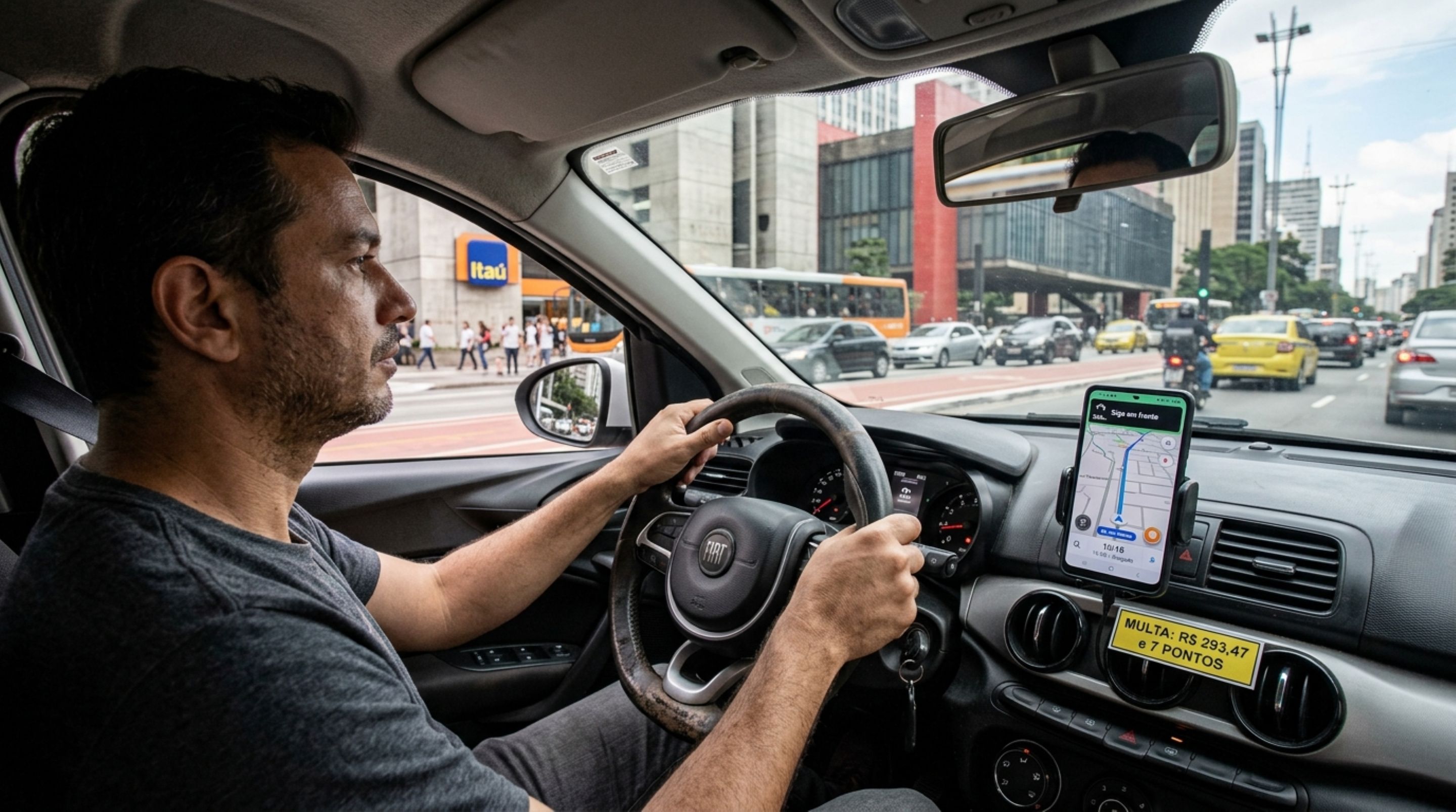 Celular preso no suporte pode render multa? A diferença entre acompanhar o GPS e manusear o aparelho faz toda a diferença