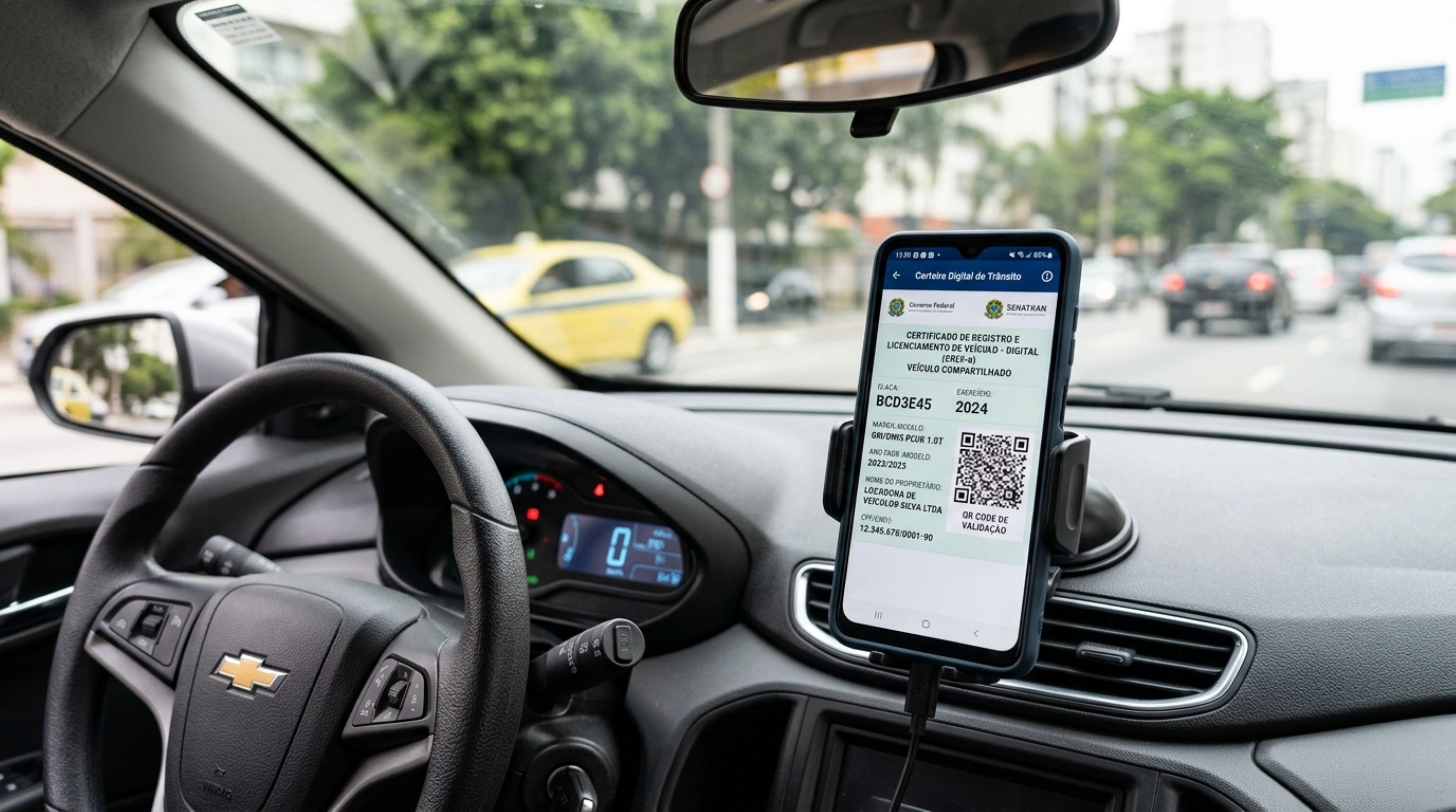 Motorista pega o carro da esposa, é parado em blitz e descobre como receber o CRLV digital de um veículo que não está no seu nome