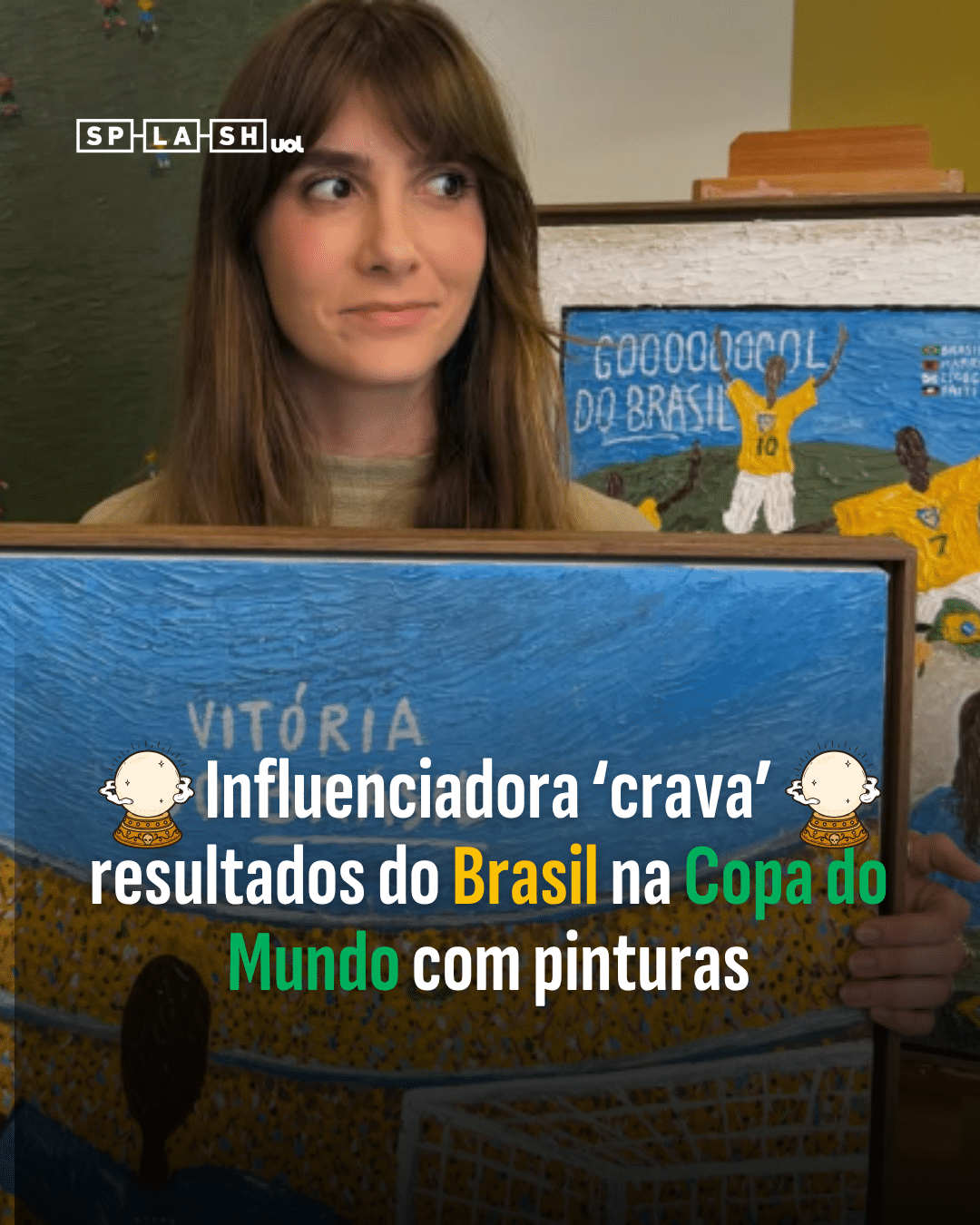 Influenciadora 'crava' resultados do Brasil na Copa do Mundo com pinturas