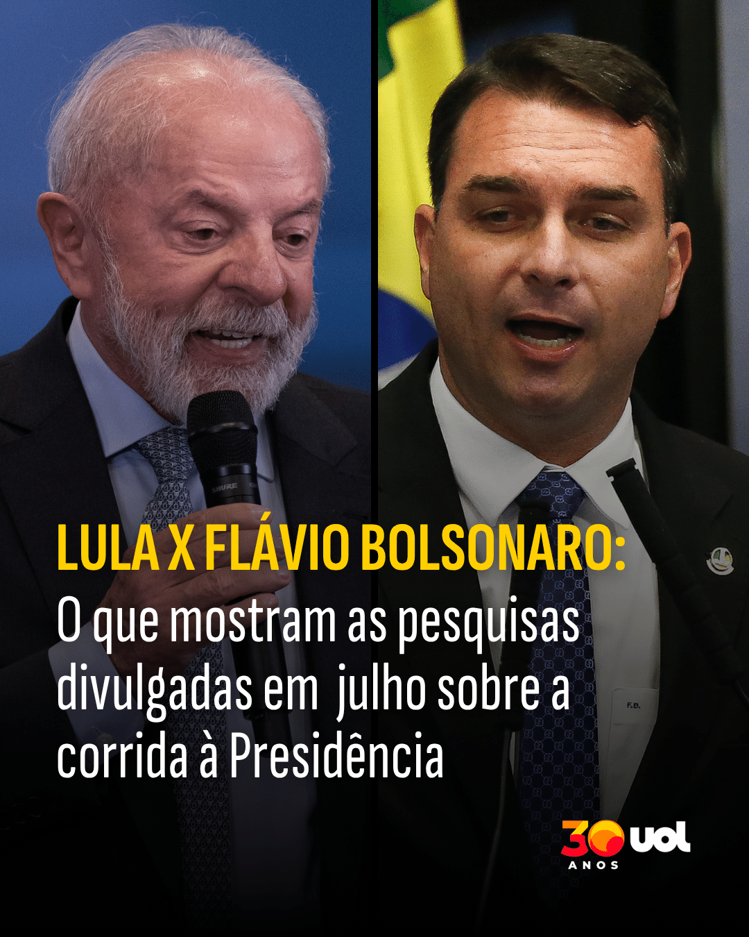 Lula x Flávio: o que mostram as pesquisas divulgadas em julho sobre a corrida à Presidência