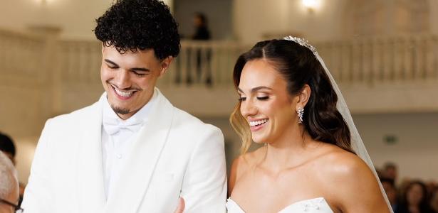 Único brasileiro da NBA, Gui Santos se casa com Júlia Lawrenz, em Curitiba