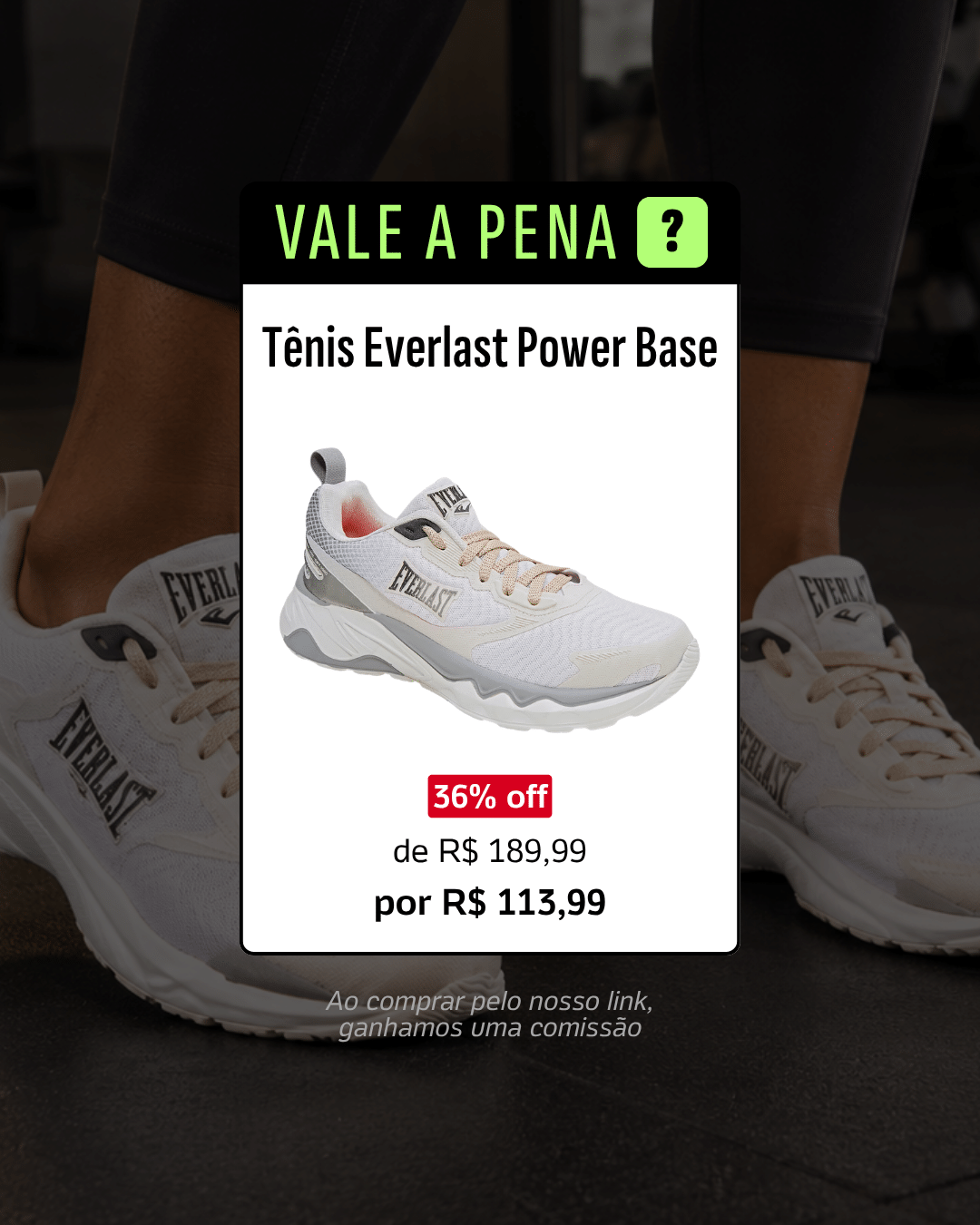 Tênis da Everlast para academia está por R$ 114: 'O pé fica na boa'