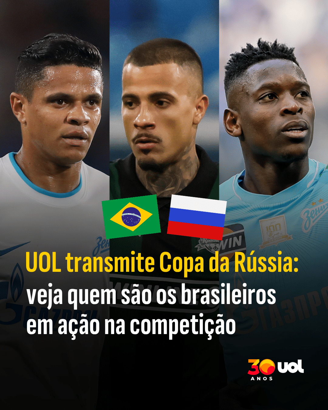 UOL transmite Copa da Rússia: veja quem são os brasileiros em ação na competição