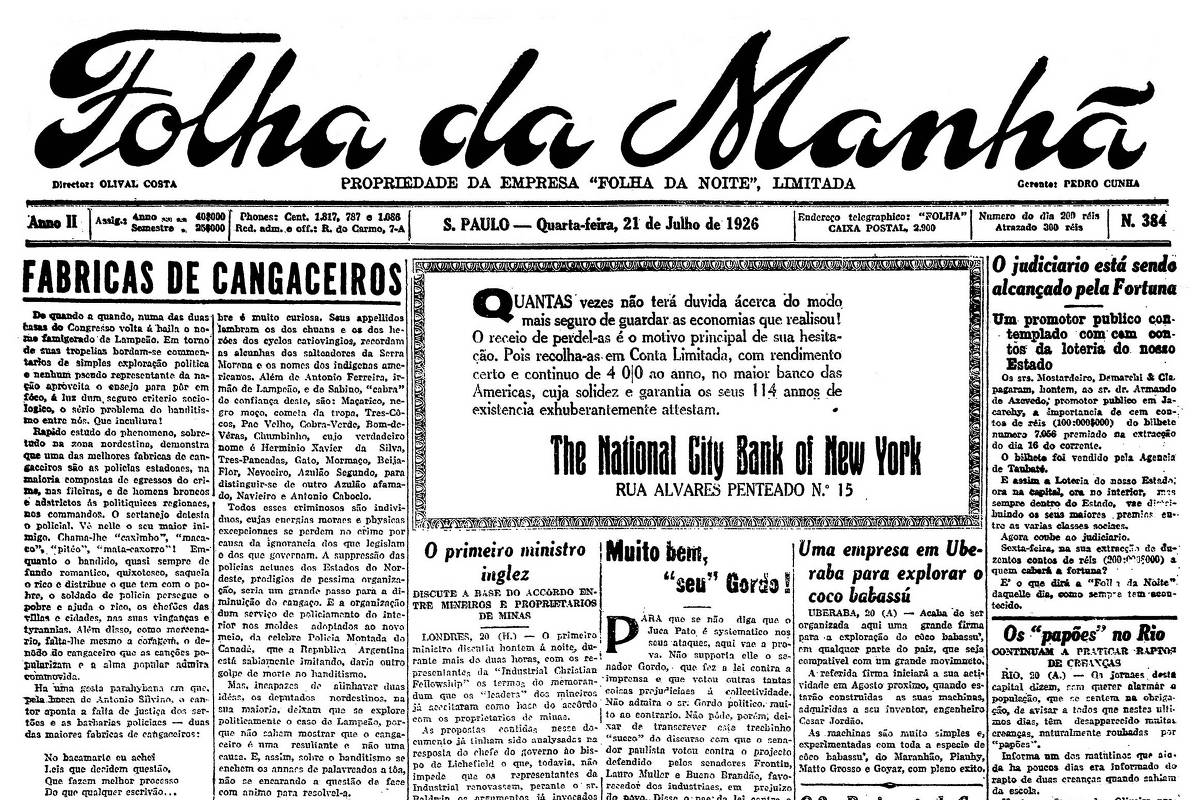 1926: Aviador de Jaú compra avião para fazer travessia do Atlântico