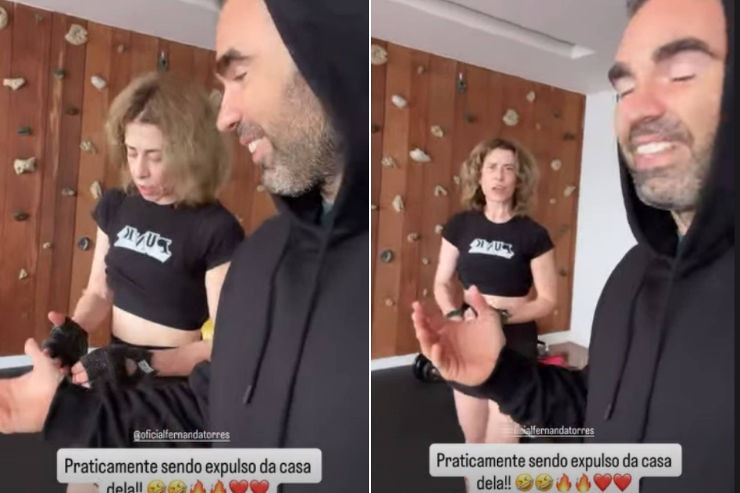 Fernanda Torres brinca ao 'expulsar' personal trainer após treino intenso no Rio: 'Me matou'