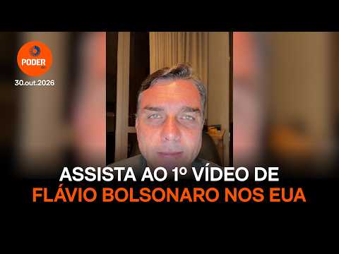 Assista ao 1º vídeo de Flávio Bolsonaro nos EUA
