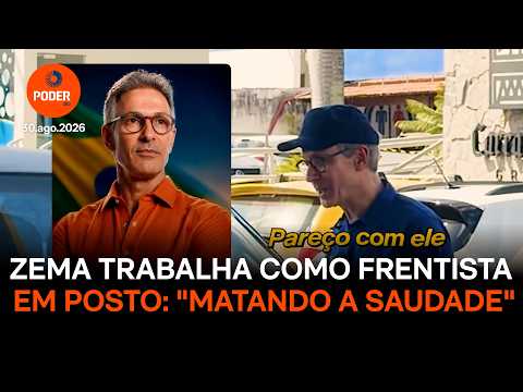Zema se veste de frentista e diz “relembrar?