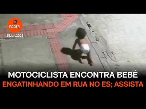 Motociclista encontra bebê engatinhando em rua no ES; assista