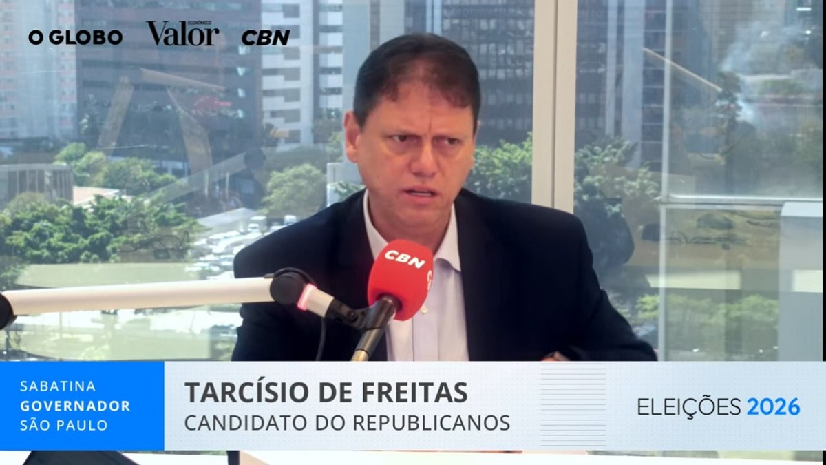 Tarcísio defende fim da reeleição em sabatina