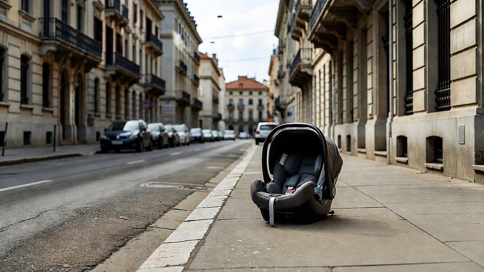 Ladrão leva o carro de uma mãe com o recém-nascido ainda no banco; o bebê aparece sozinho abandonado na calçada e é socorrido na França