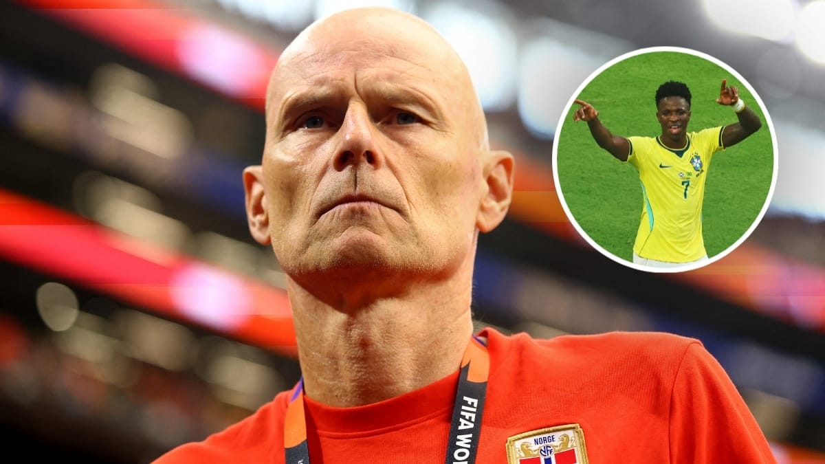 “É um dançarino”: Técnico da Noruega faz comparativo entre Vini Jr e Haaland na véspera de jogo pela Copa do Mundo