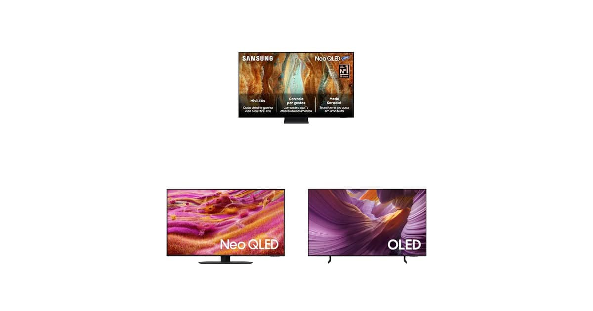 Samsung Vision AI em promoção: NEO QLED e OLED 4K com IA para renovar sua sala