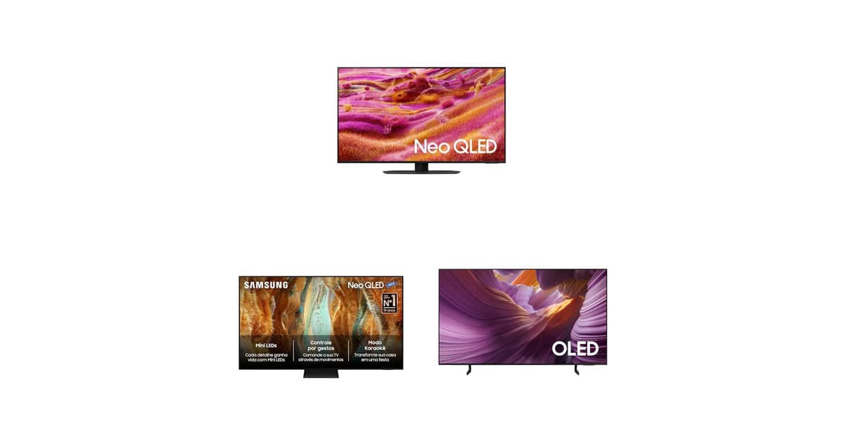 Hora de renovar a sala: Samsung NEO QLED e OLED em promoção na Amazon