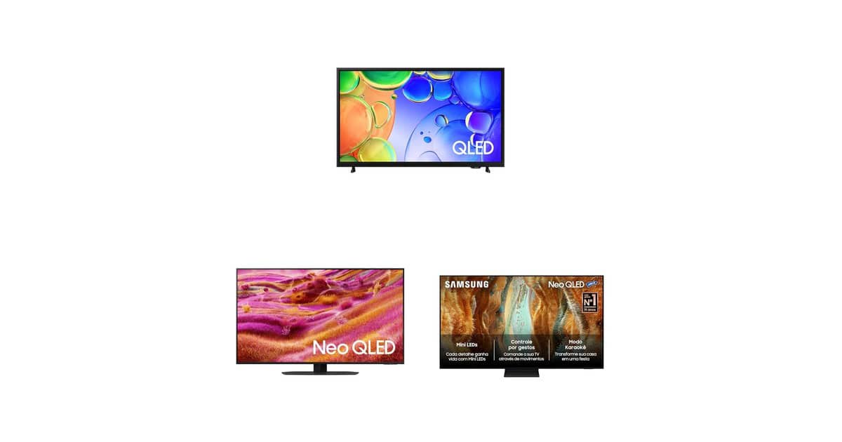 Hora de renovar a sala: TVs QLED e NEO QLED Samsung em oferta na Amazon