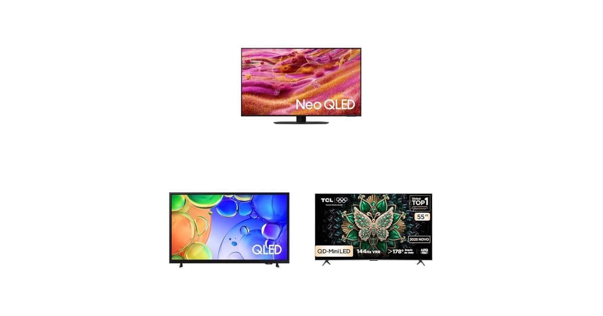 Hora de renovar a sala: selecionamos TVs QLED com tecnologia de ponta em oferta na Amazon
