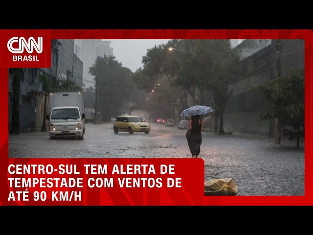 Inmet alerta para tempestade no Sul, Sudeste e Centro