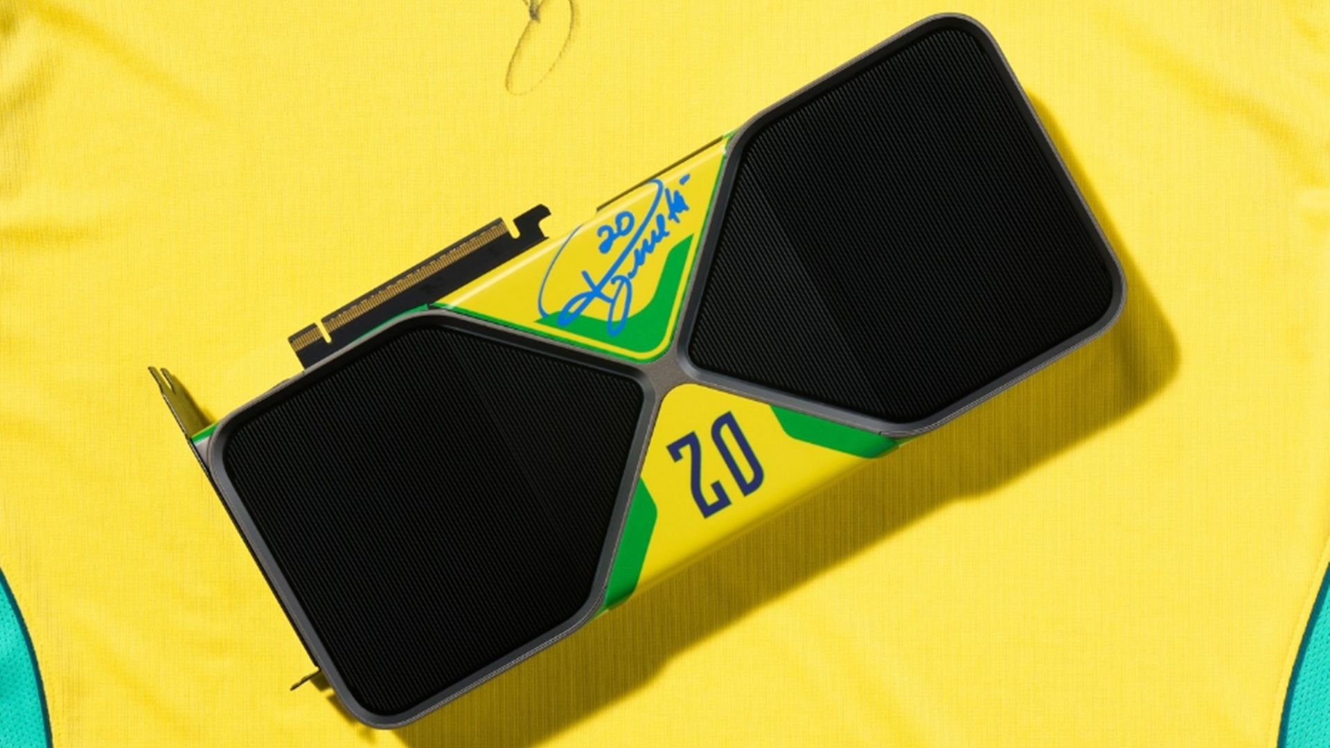 Nvidia faz PC em forma de Maracanã e RTX do Brasil para Lucas Paquetá