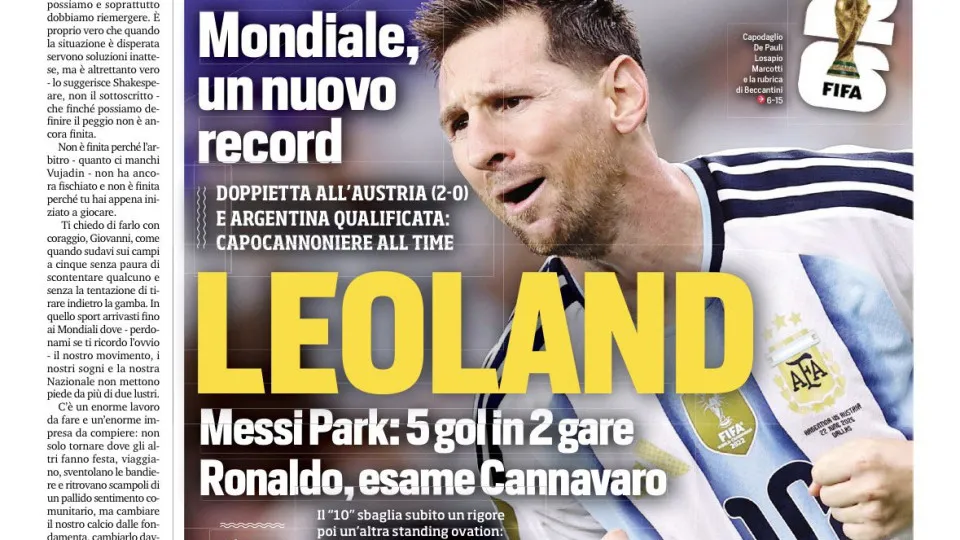 Lá fora: Planeta rendido a Messi. "o melhor da história"