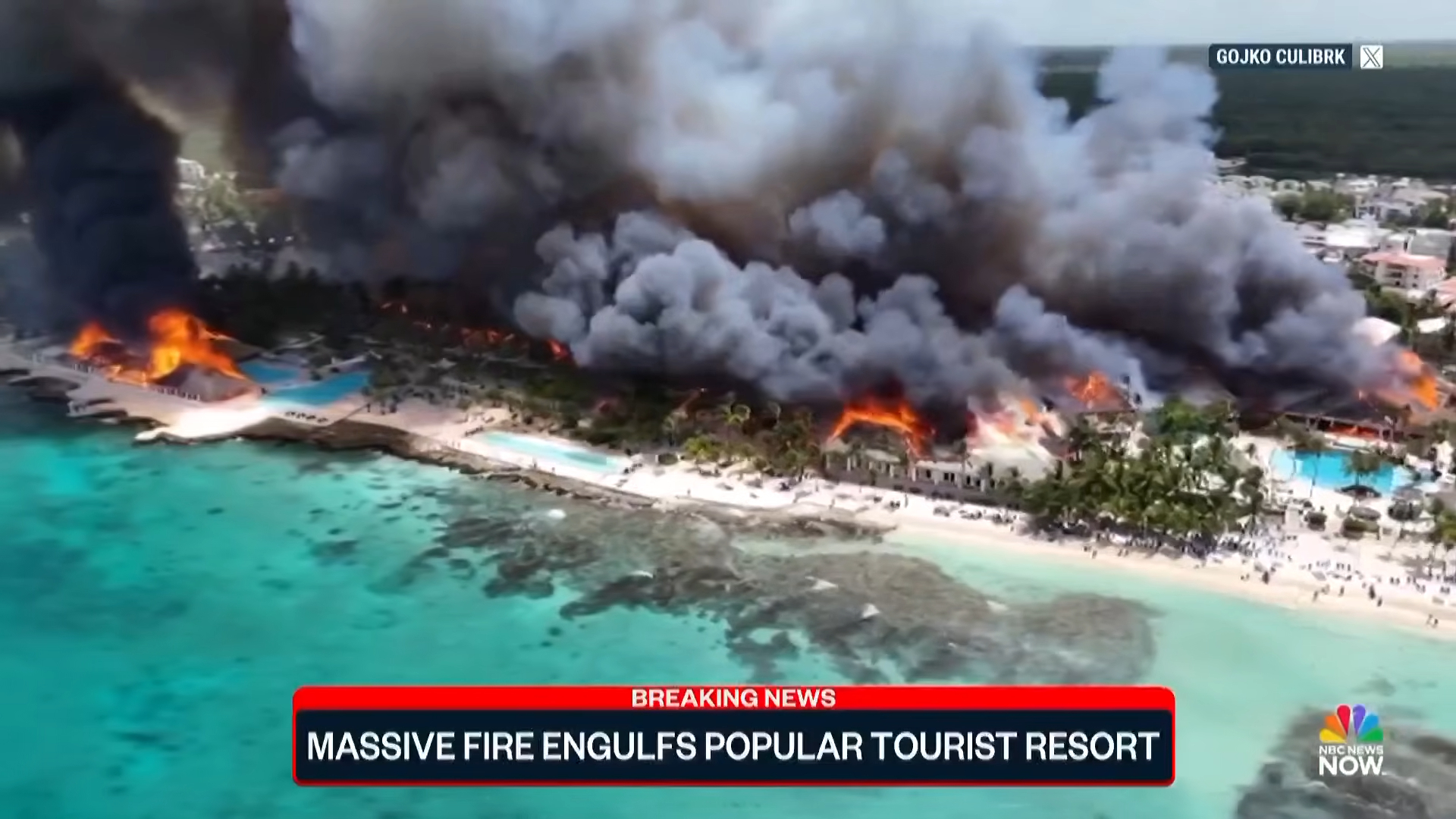 Incêndio em resort de luxo no Caribe mata turista e força retirada de 1,7 mil pessoas