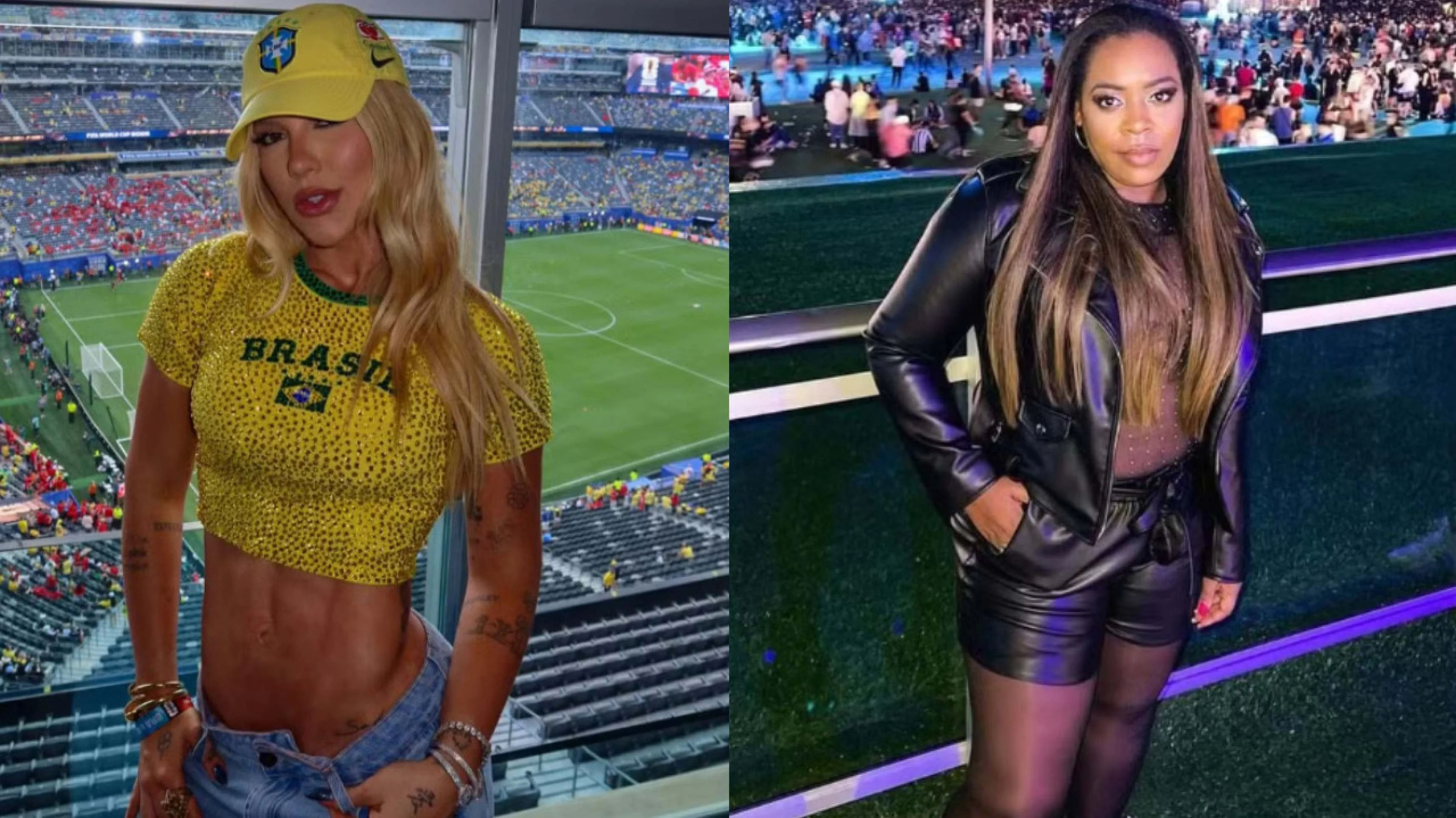 Virginia surge com mãe de Vini Jr. em jogo do Brasil e gera caos na web