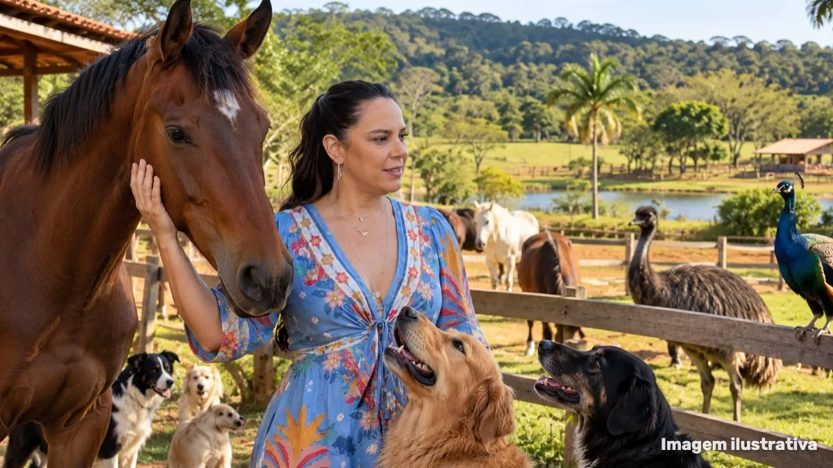 Silvia Abravanel mantém fazenda com centenas de animais no interior de São Paulo