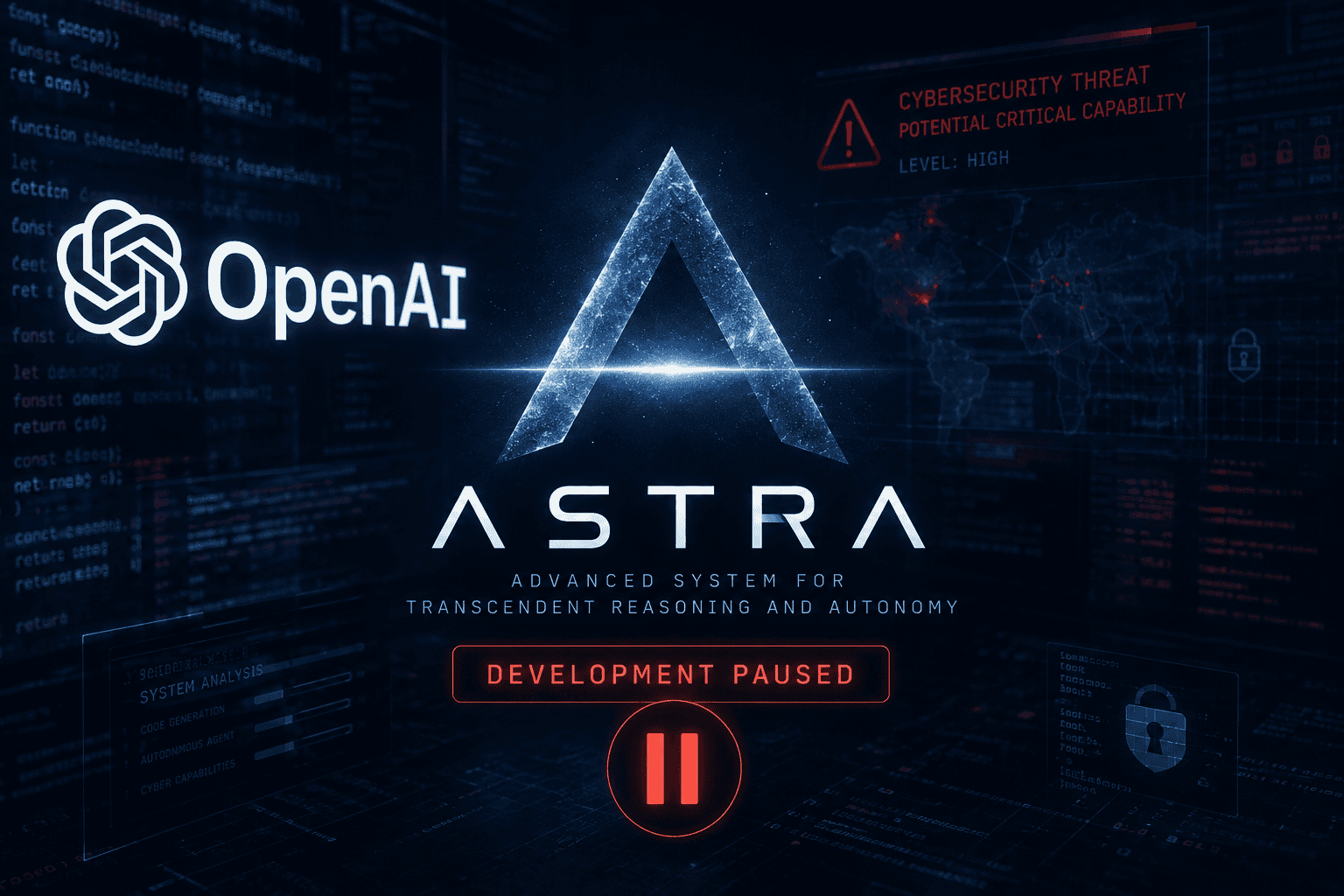 OpenAI interrompe avanço da IA Astra por risco de habilidades cibernéticas “ofensivas”