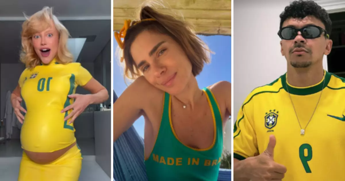 Látex, body e look personalizado: o que os famosos estão vestindo para o 2º jogo do Brasil