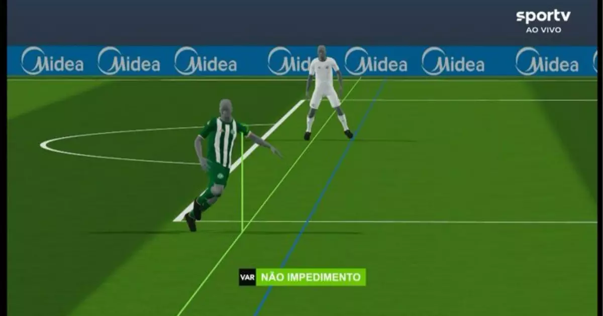 Impedimento semiautomático é usado pela 1ª vez no Brasileirão em Santos x Chapecoense; veja lance