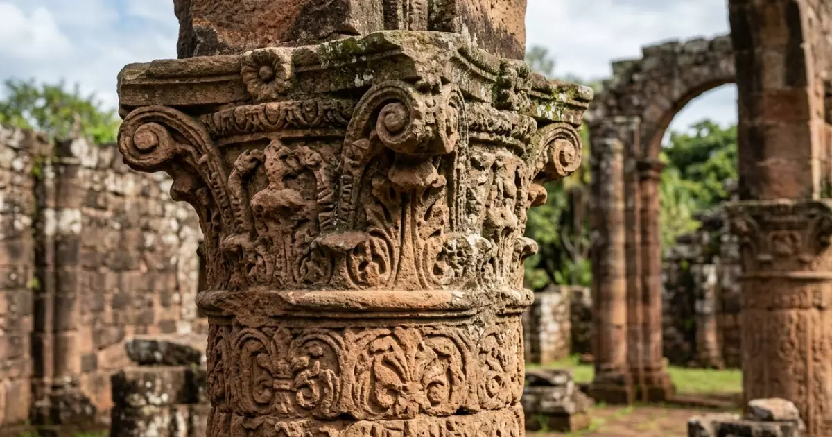 Ruínas de pedra erguidas em terras guaranis nos séculos XVII e XVIII: o sítio gaúcho que preserva os restos de uma missão jesuítica e integra um patrimônio mundial compartilhado pelo Brasil e pela Argentina