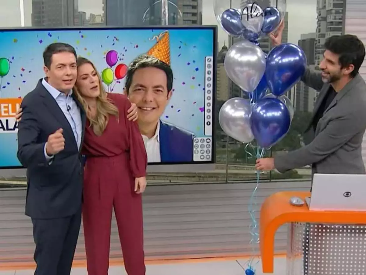 Repórter da Globo estraga surpresa de aniversário durante telejornal ao vivo