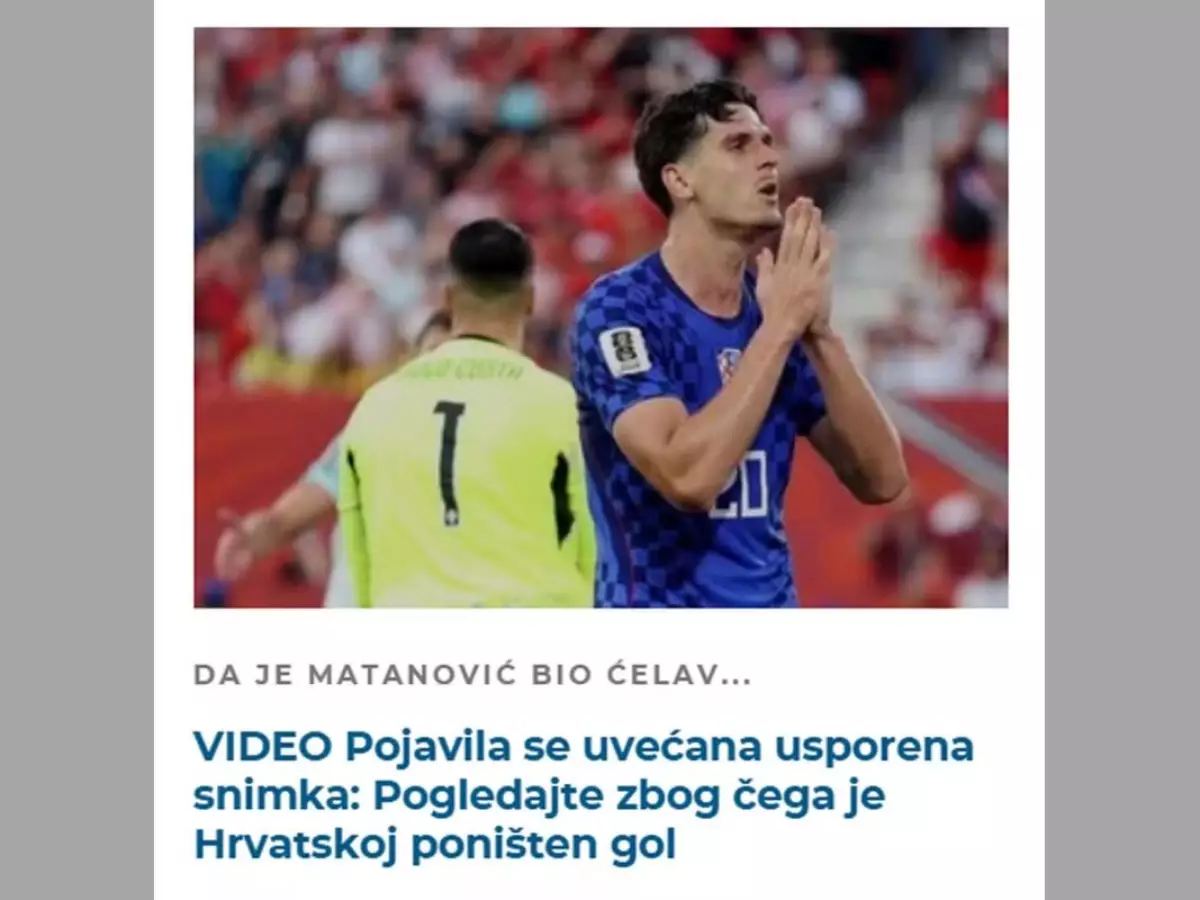 'Se fosse careca...': Imprensa croata ironiza VAR após gol anulado por suposto toque de cabelo