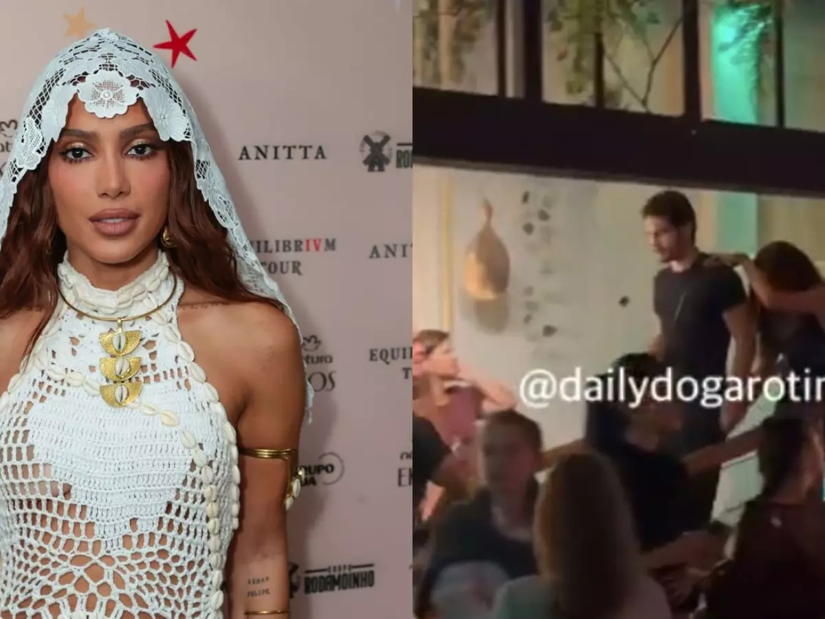 Beijo apaixonado e mãos dadas: Anitta tenta se esconder, mas flagra no Rio entrega novo affair com ator bonitão já apontado como romance de Bruna Marquezine