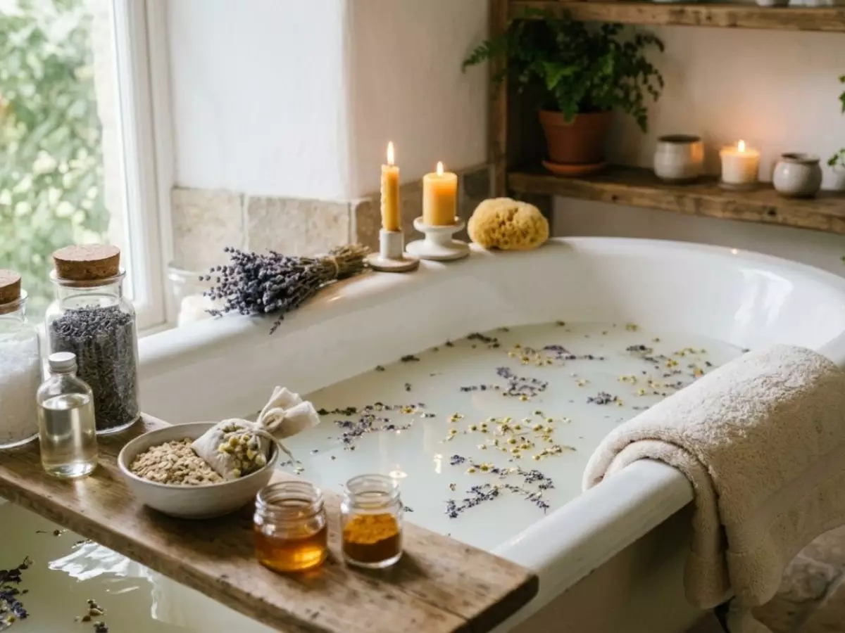 3 misturas caseiras para um banho relaxante após um dia cansativo
