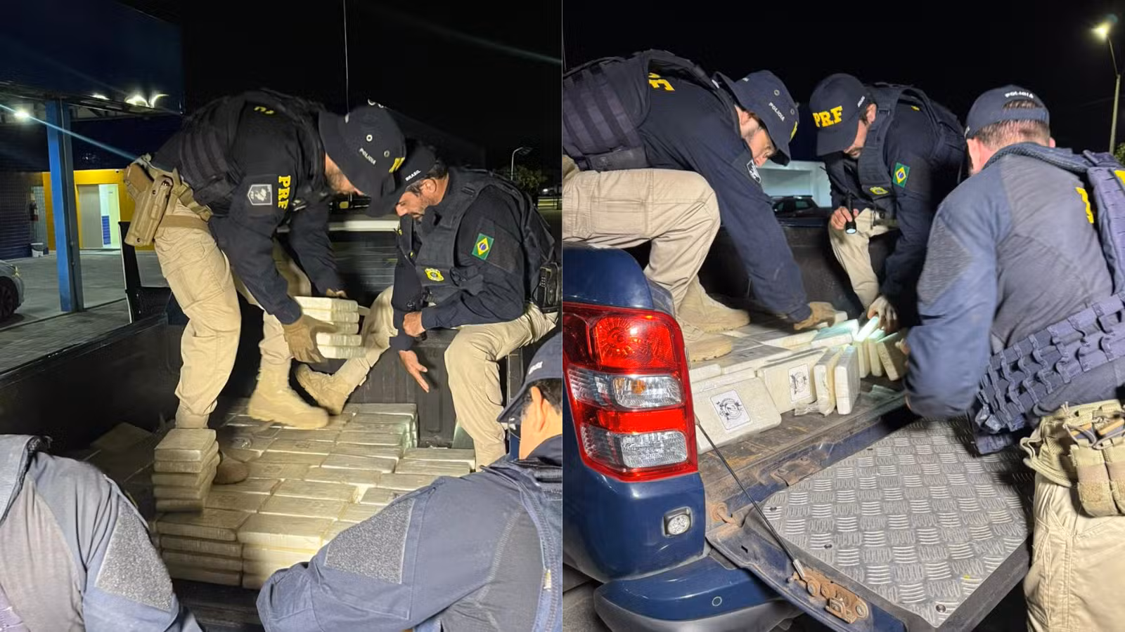 475 kg de cocaína apreendidos: odor da droga e nervosismo do motorista levaram à revista de caminhão com lanterna queimada