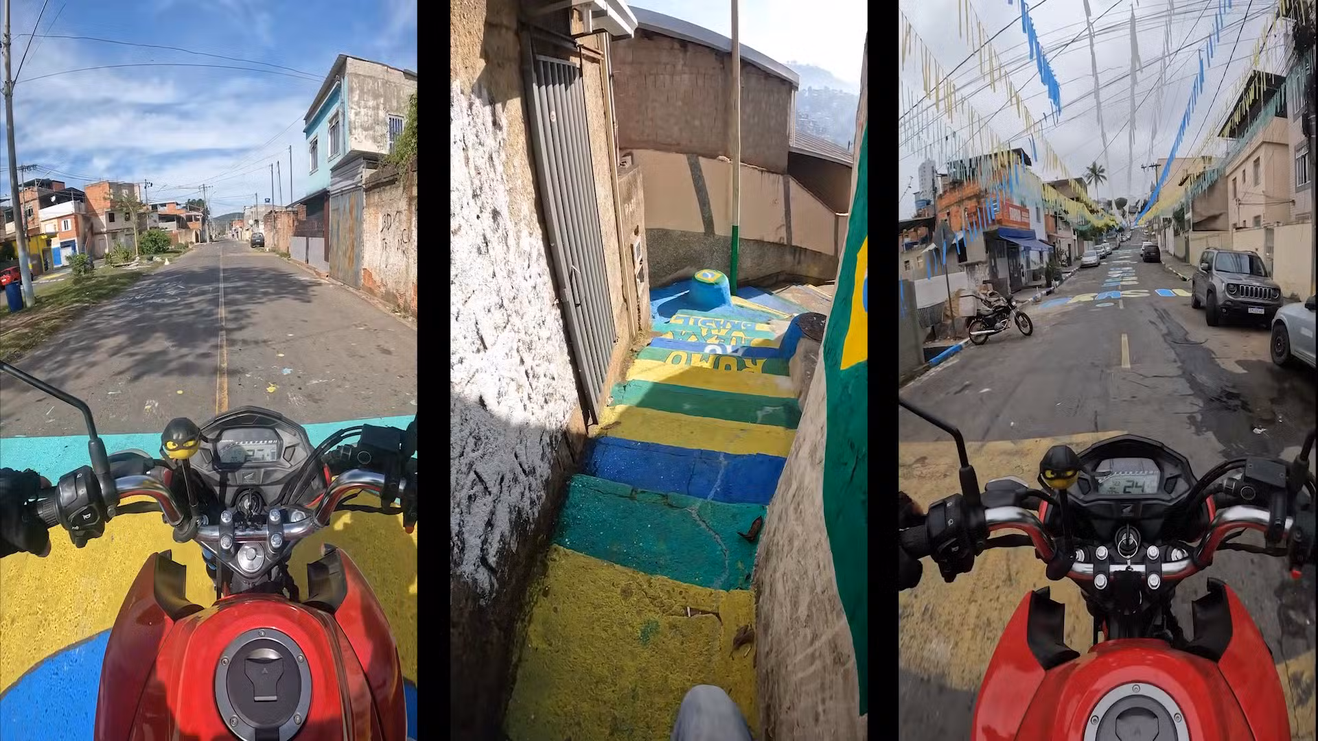 Motoboy de Juiz de Fora viraliza com 'motovlog' e troca registro de chuvas por ruas enfeitadas para a Copa