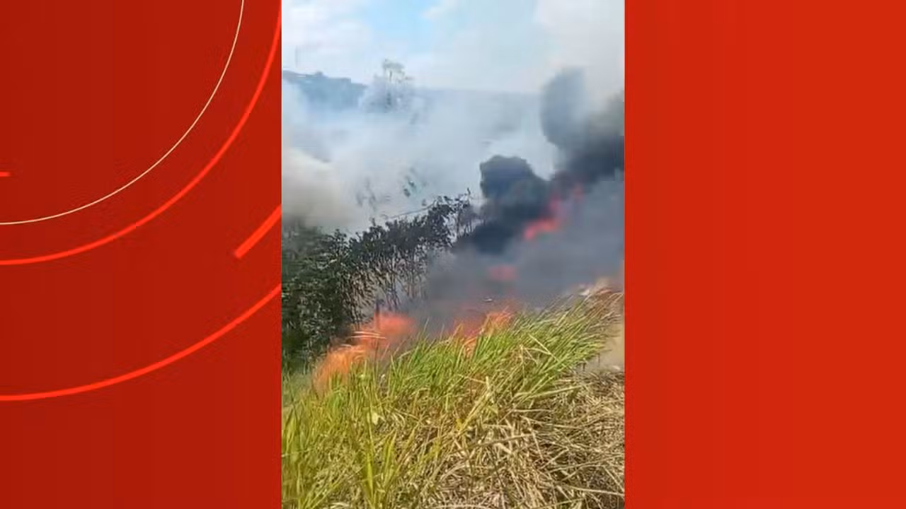 Vídeo mostra incêndio em área de mata às margens da Avenida Margarita, em Manaus