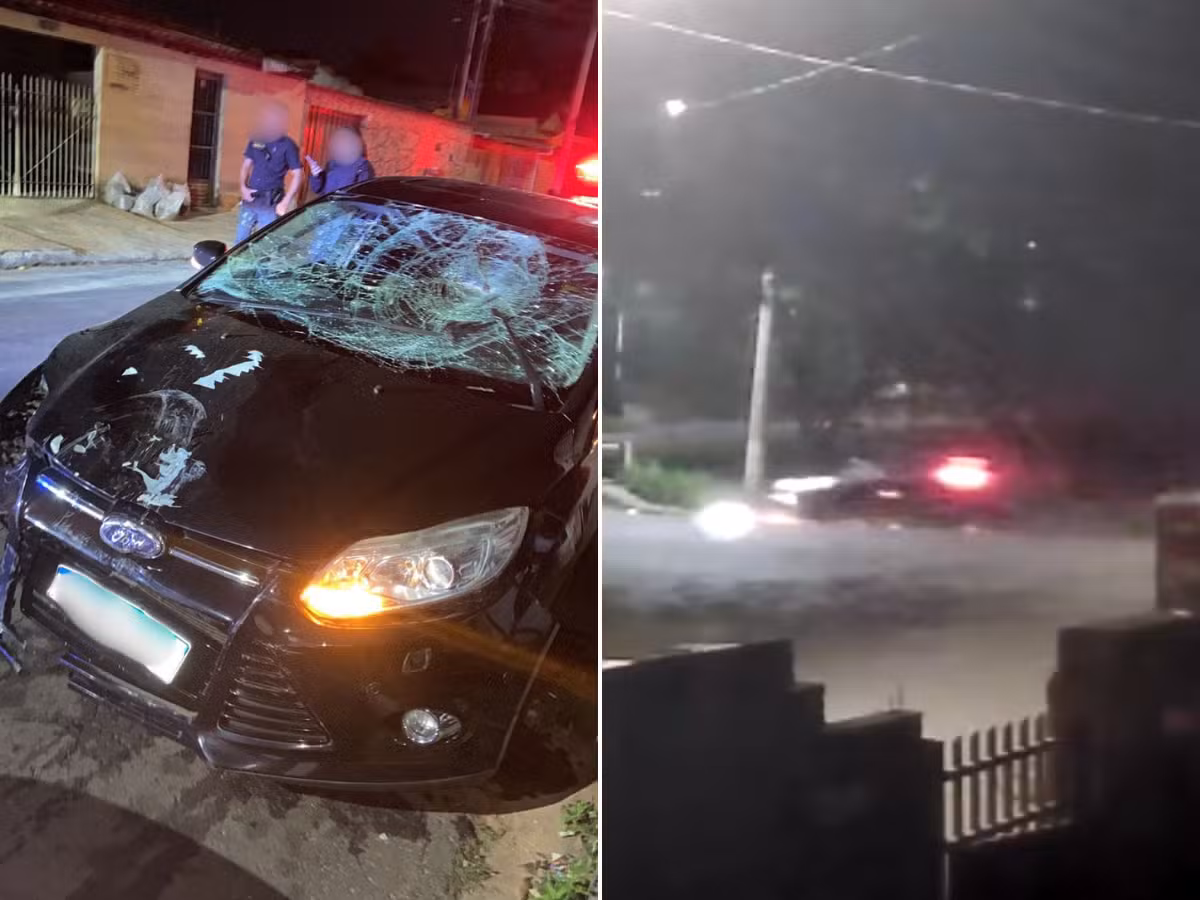 Carro atropela moto em ponte de Itapira e piloto sofre fratura
