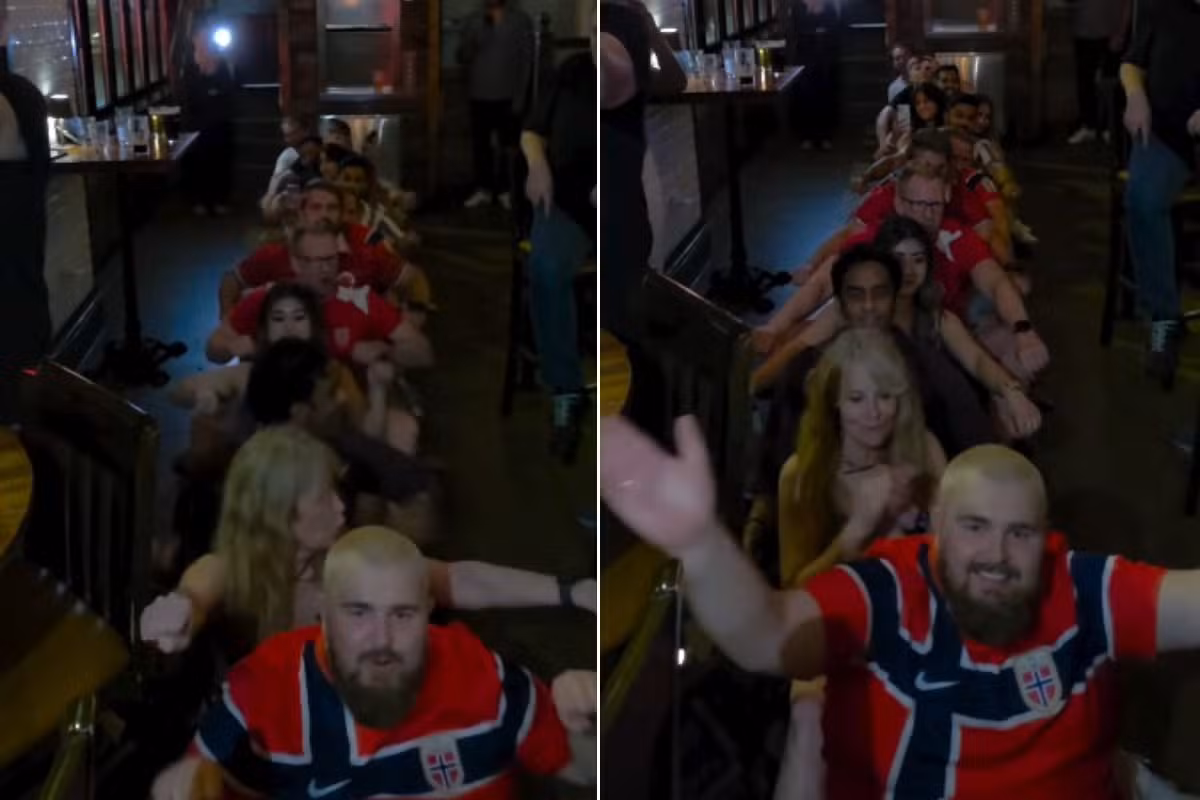 'Viking fã de Neymar' comanda remada norueguesa antes de encarar o Brasil na Copa; VÍDEO