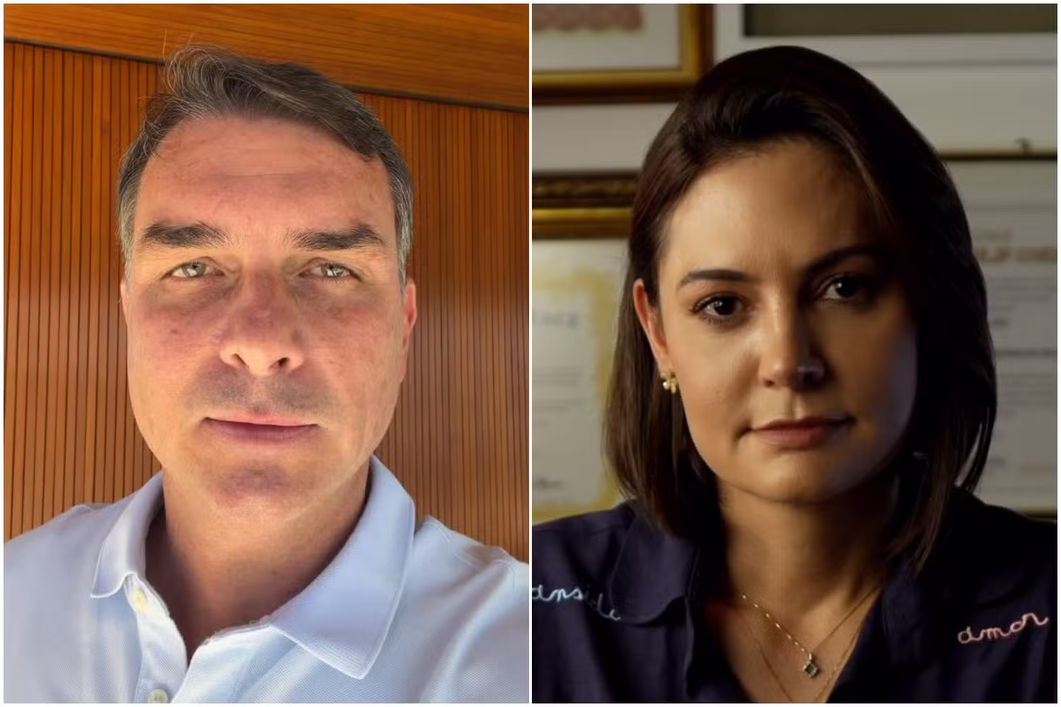 Michelle Bolsonaro e Flávio Bolsonaro ainda não se encontraram após reconciliação virtual