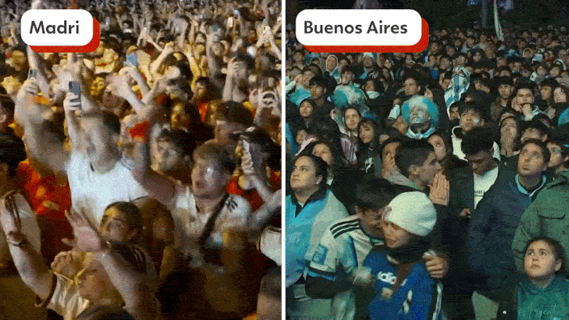 VÍDEOS mostram euforia na Espanha e choro na Argentina por final da Copa do Mundo