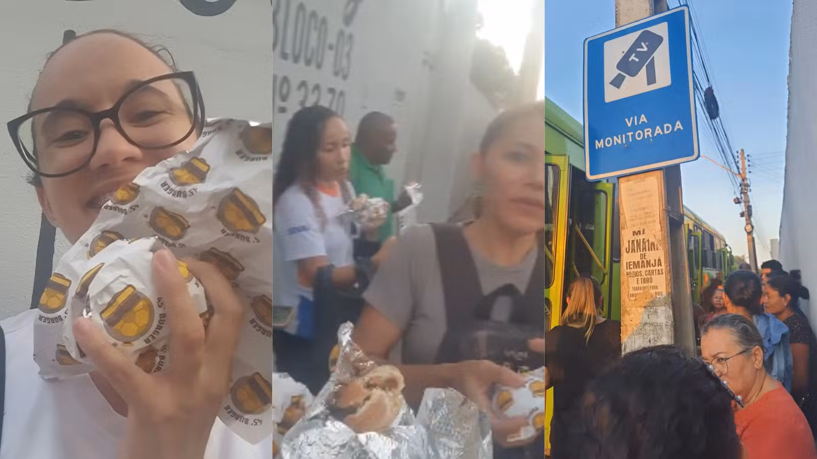 Vídeo: após ônibus quebrar, passageiros são surpreendidos com distribuição de mini