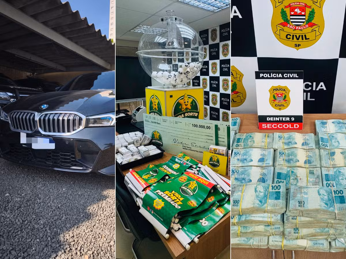 Operação contra esquema ilegal de apostas prende dois e apreende carros de luxo e R$ 610 mil no interior de SP