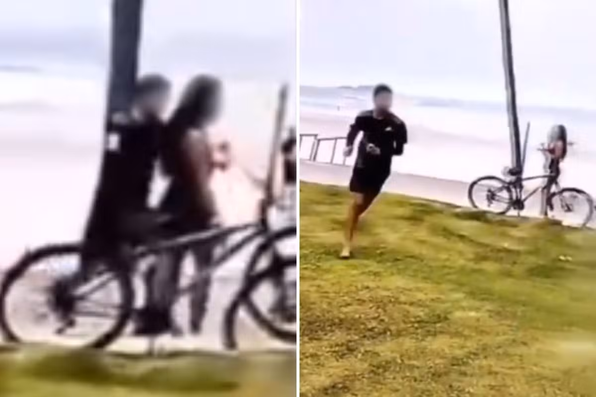 Adolescentes gravam o próprio roubo em praia de SP e são apreendidos durante a fuga; VÍDEO