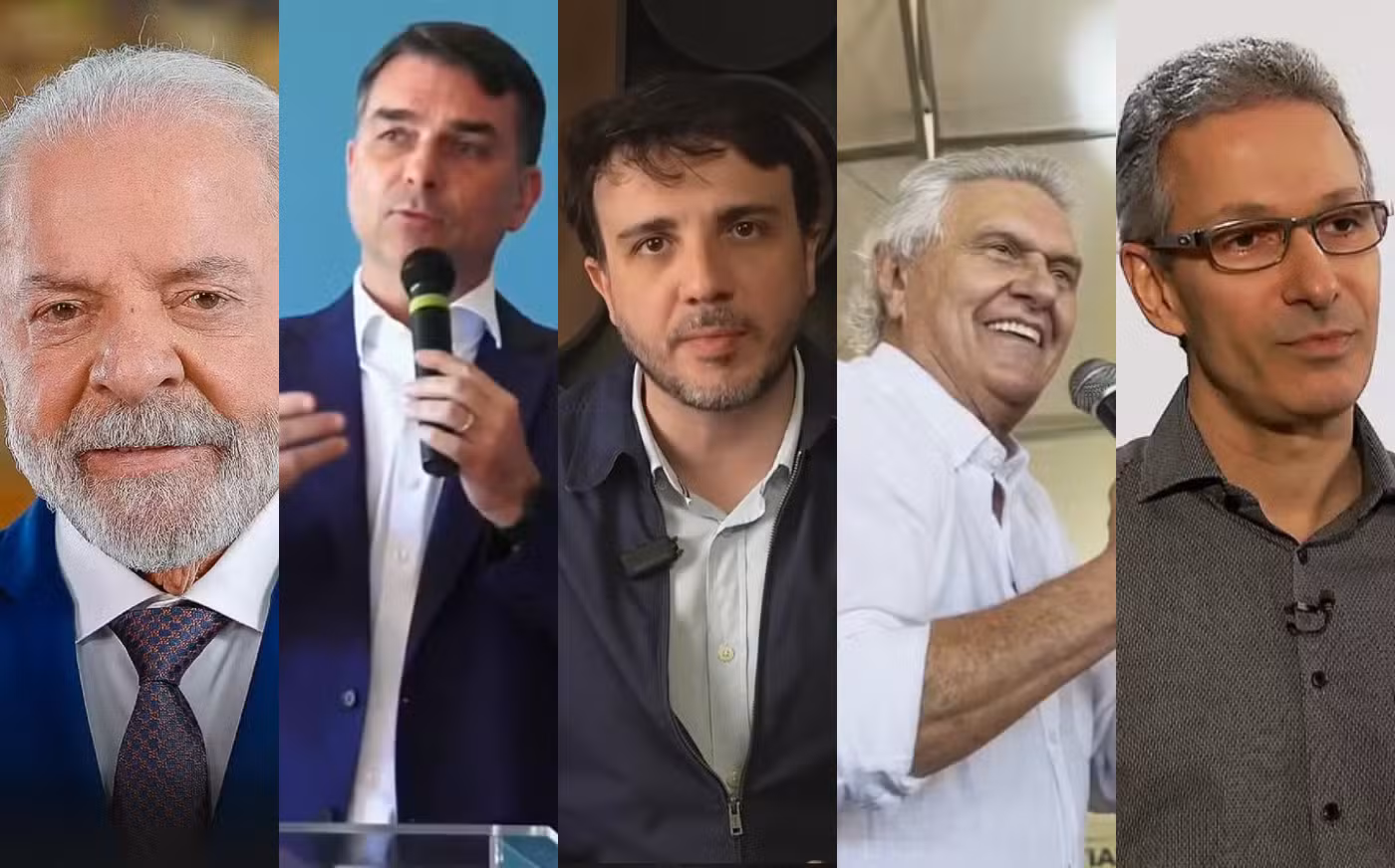 Quaest: Lula tem 39% no 1º turno; Flávio Bolsonaro, 30%; Renan Santos, 4%; Caiado, 4%; e Zema, 2%