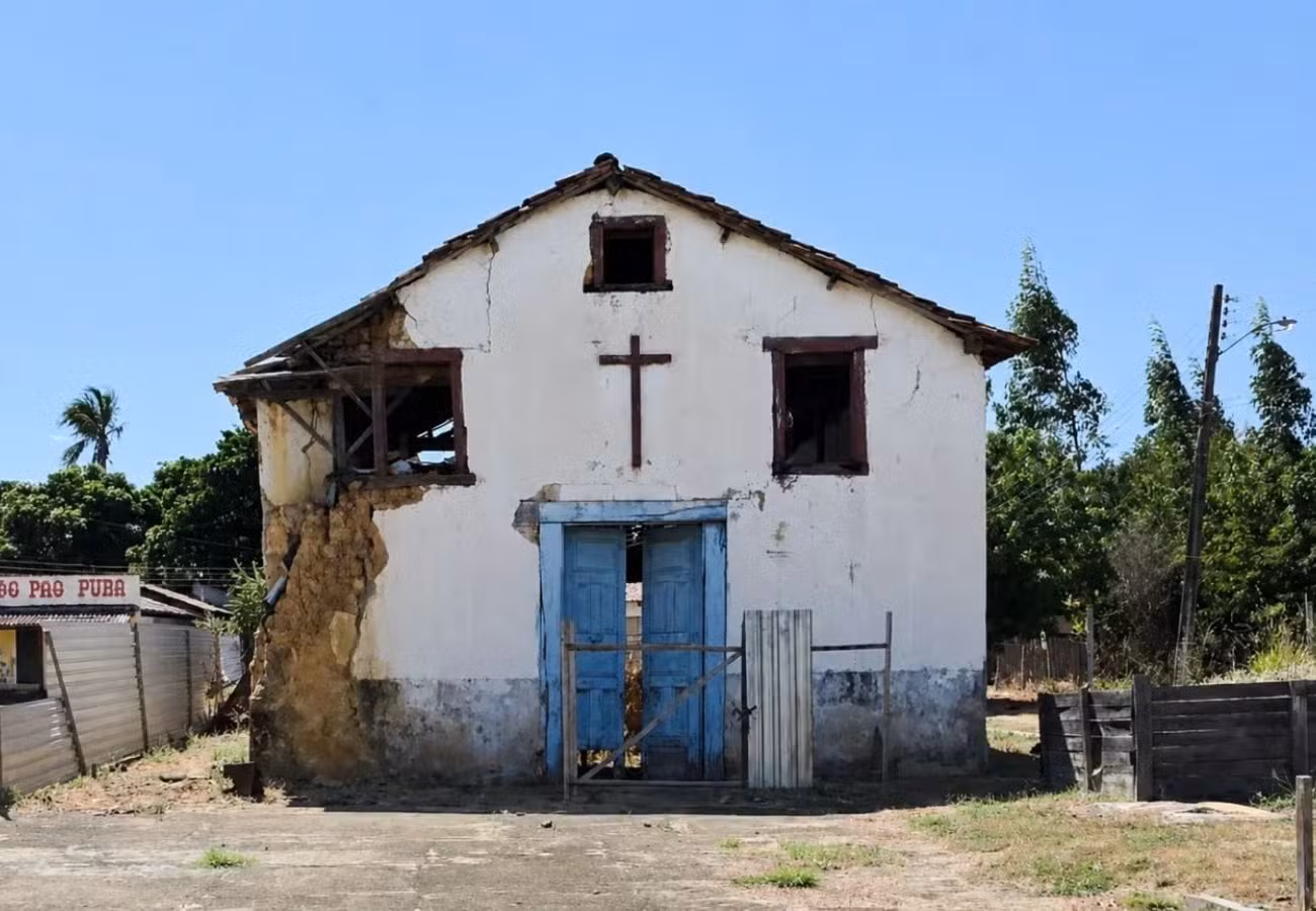 Igreja construída no século 18 no TO corre risco de desabar, e MPTO recomenda medidas